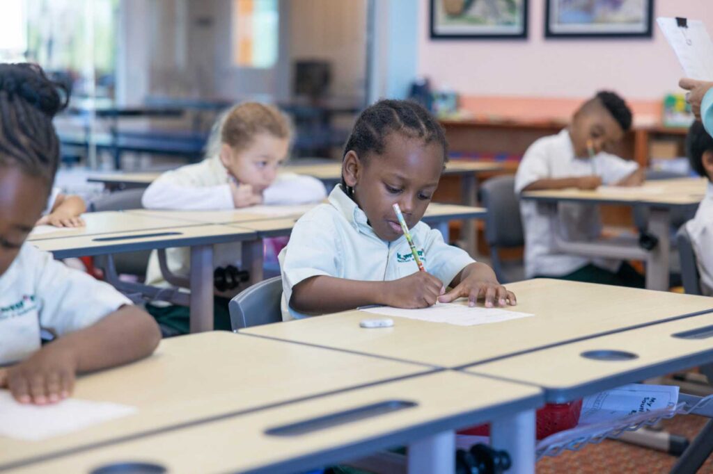 Kids writing
