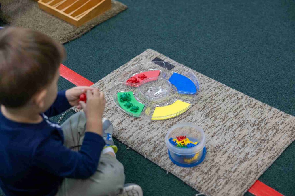 Kid playing with clay